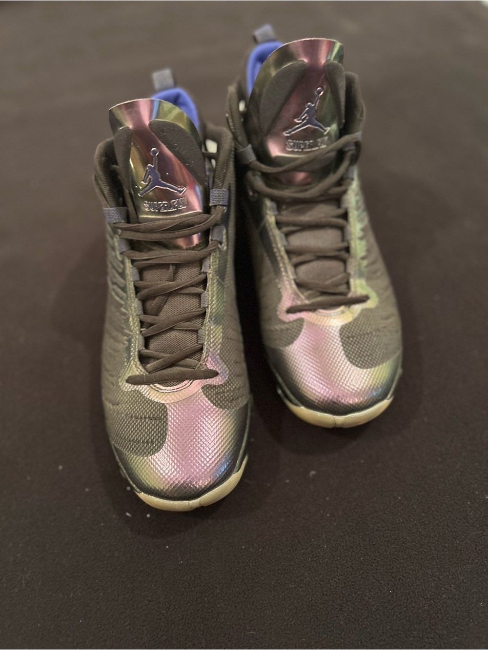 Jordan Men's Iridescent High-Top Sneakers - Black with Multicolor Sheen